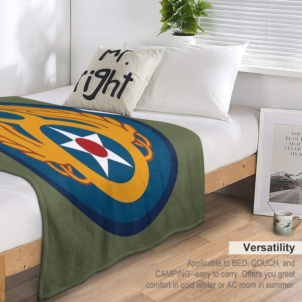 8th Airforce Emblem Eco-conscious Throw Blanket