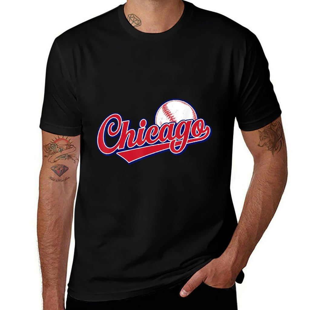 Vintage Chicago Funny Baseball Lover Graphic Men Women  Graphic-printed T-Shirt