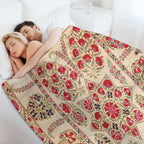 Bokhara Suzani Uzbekistan Floral Embroidery Print All-season Throw Blanket