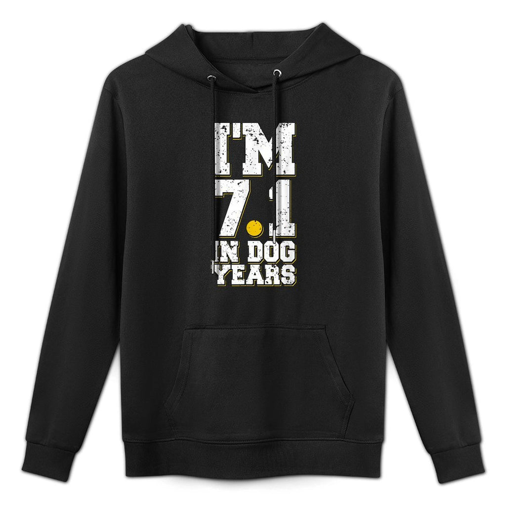 Im 7.1 In Dog Years 50th Birthday Funny Puppy Lover Bday Layering Staple Hoodie