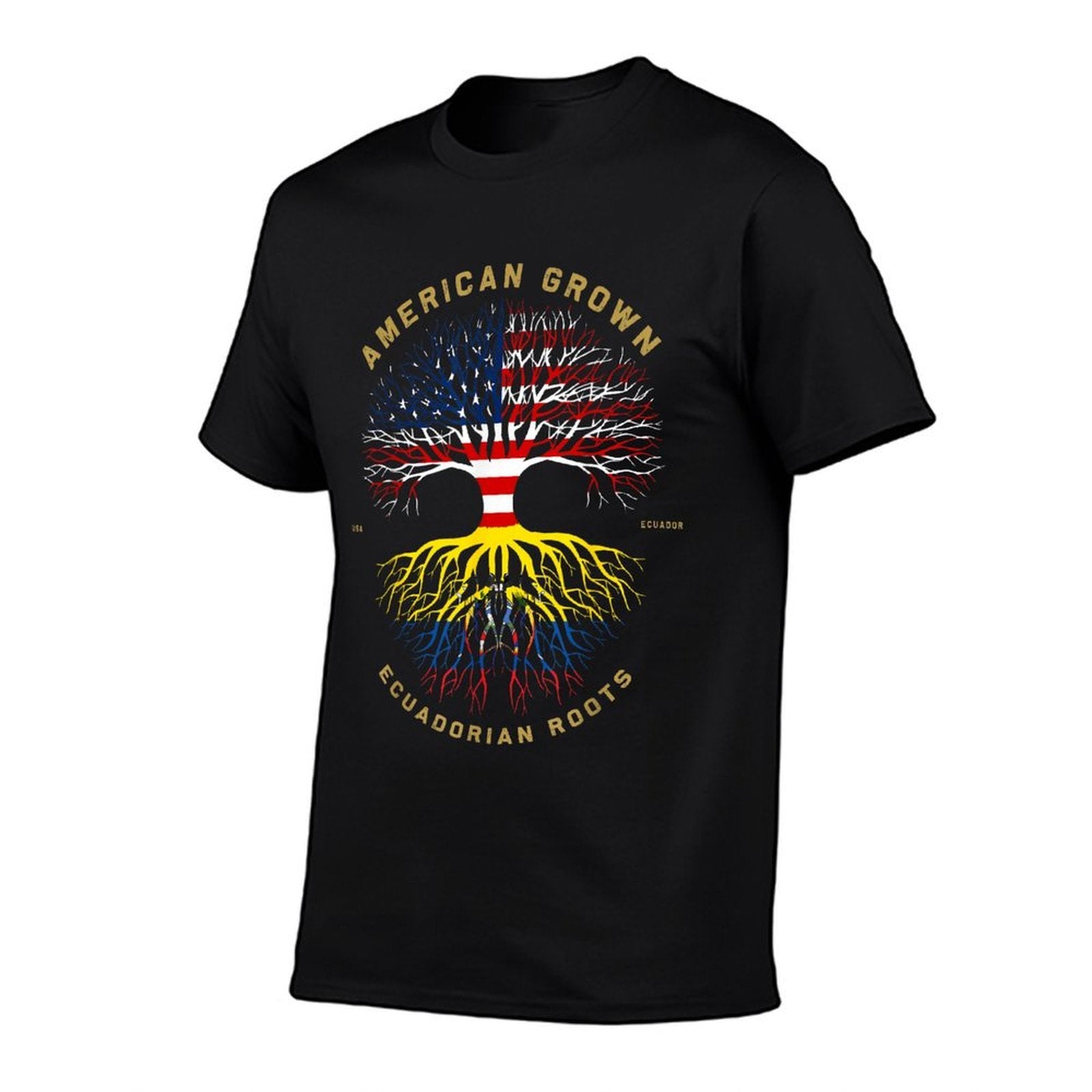 American Grown With Ecuadorian Roots Tree USA Gifts  Eco-friendly Material T-Shirt