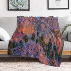 Trump on Mount Rushmore - Original Print Quick-dry Throw Blanket
