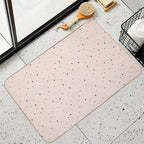 Pink Stars Pattern  Slip-Resistant Bath Mat