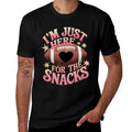 Funny Football Women Im Just Here For The Snacks  Rolled Sleeves T-Shirt