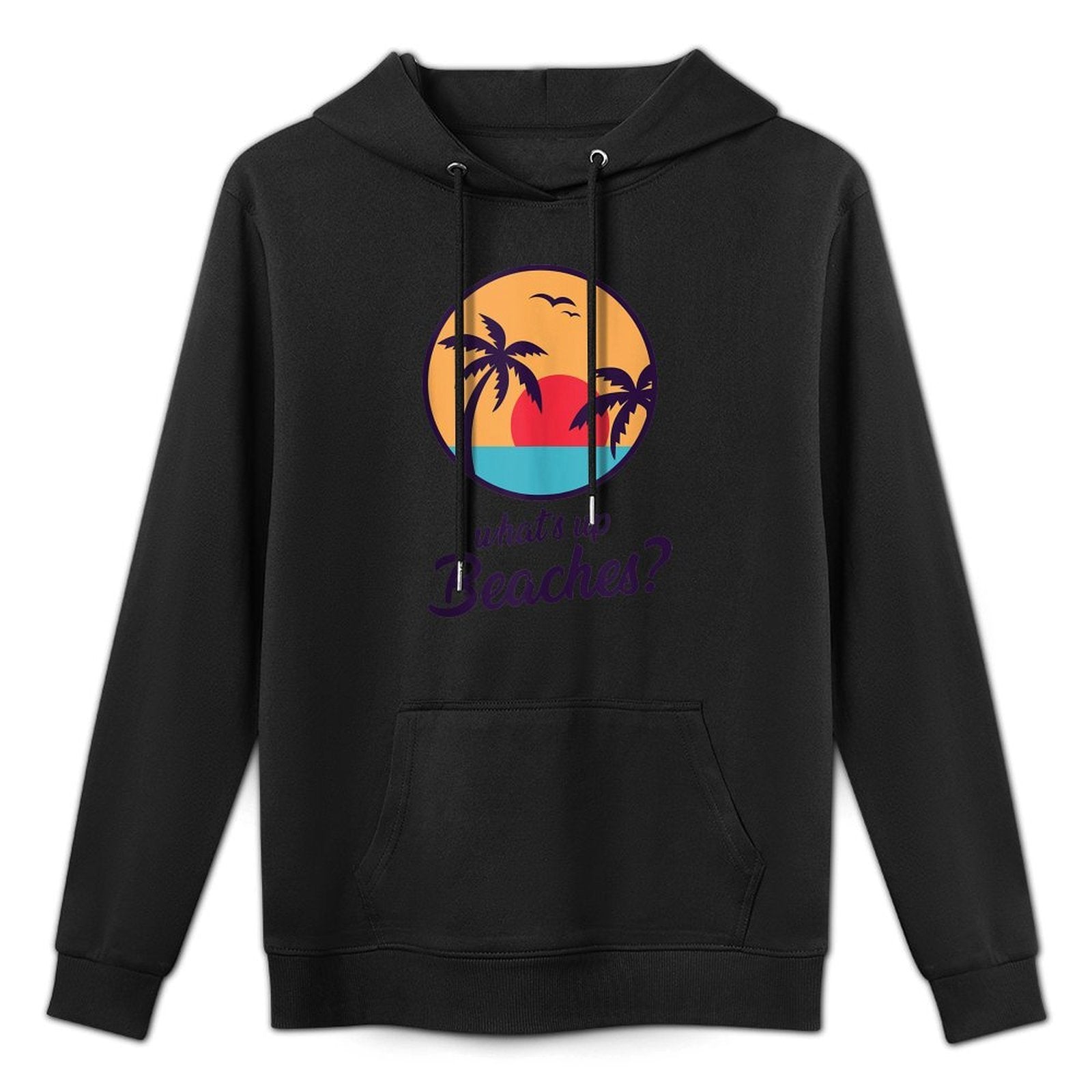 Whats Up Beaches Tank Funny Gift Beach Vacation Machine Washable Hoodie