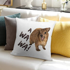 Awawa! Angry Screaming Hyrax Meme - Cute & Funny Soft Style Accent Throw Pillow
