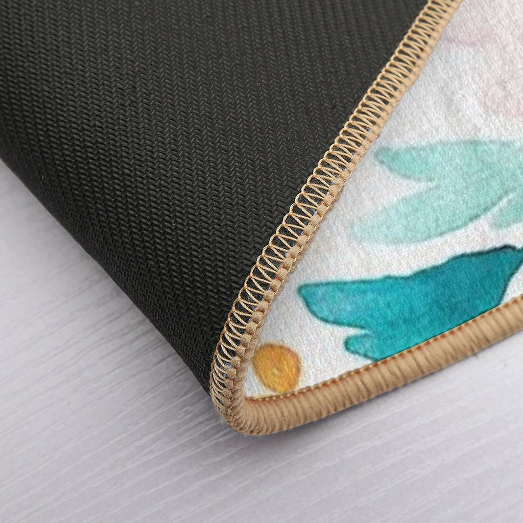 Colorful Print  Repositionable Bath Mat