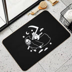 Cat Riding Grim Reaper  Anti-Trip Bath Mat