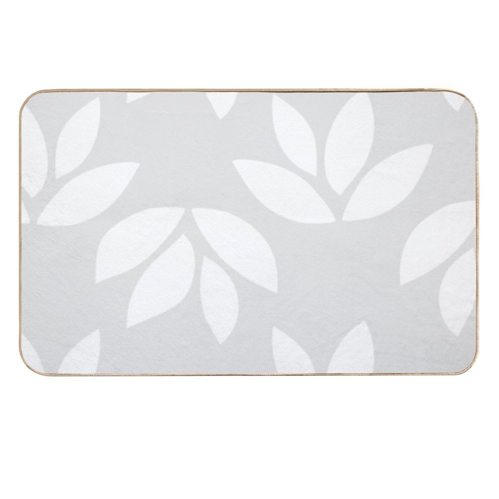 Simple Leaves Pattern  Toxin-Free Bath Mat