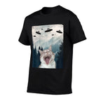 Cat UFO Meme - Funny Cat Selfie with UFOs for Men Women Comfortable T-Shirt