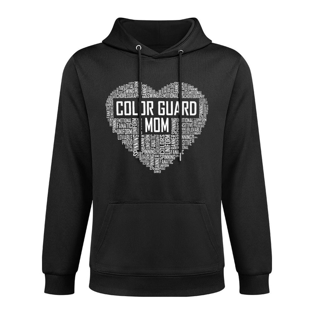 Cute Color Guard Mom Gift Colorguard Marching Band Kangaroo Pocket Hoodie