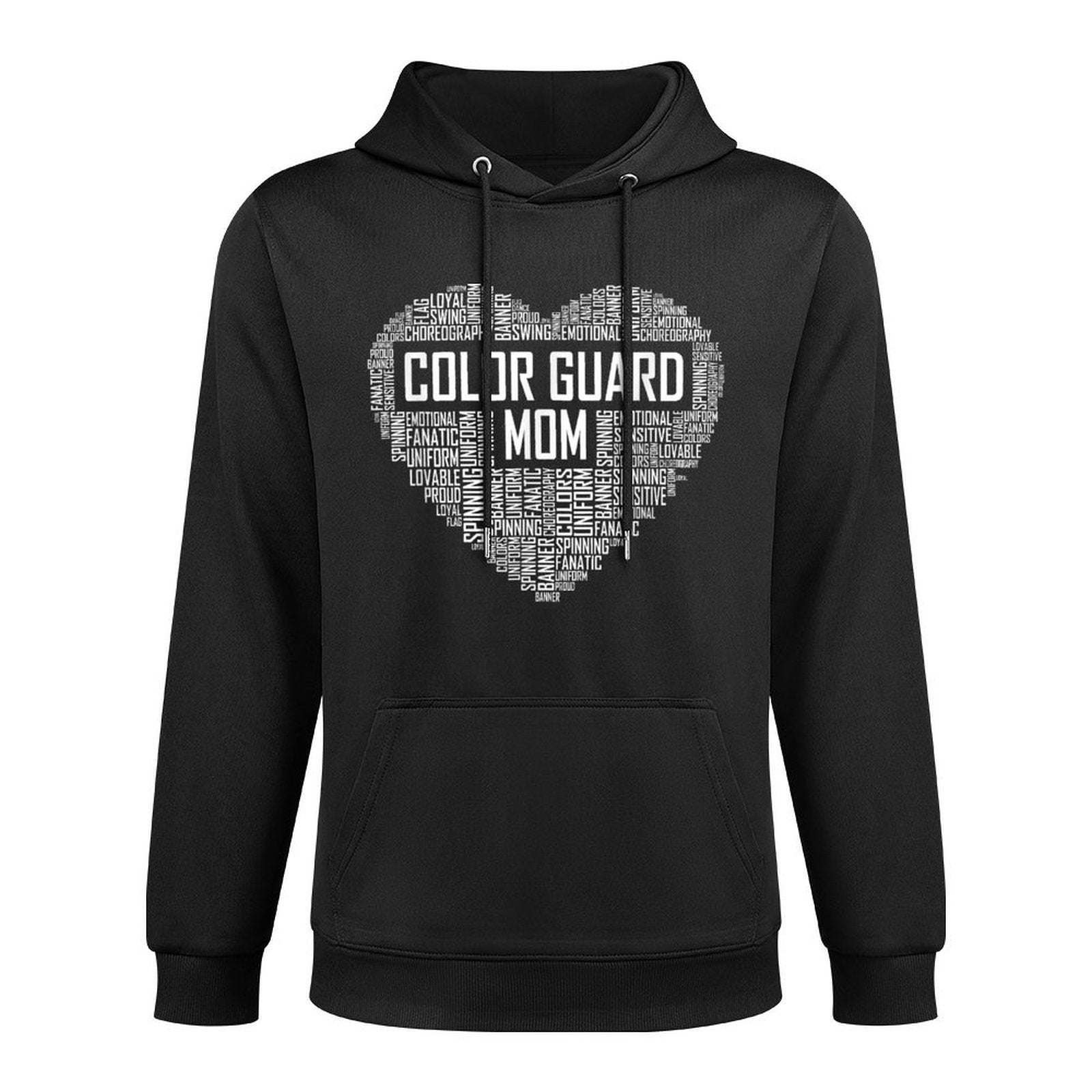 Cute Color Guard Mom Gift Colorguard Marching Band Kangaroo Pocket Hoodie