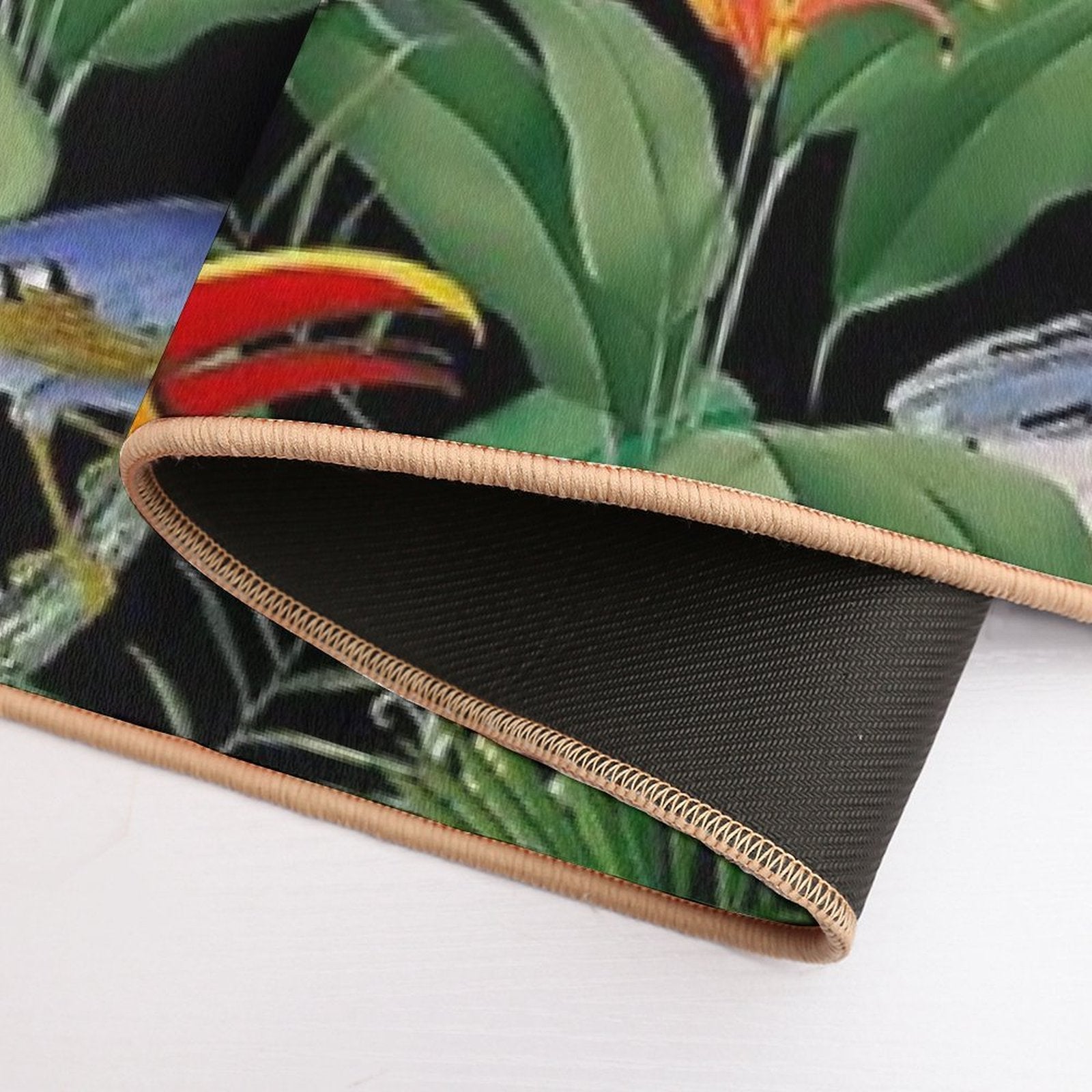 Tropical Jungle Toucans  Easy To Clean Bath Mat