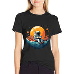 Astronaut Ramen Anime Space Womens Kids Mens Graphic  Polyester Blend T-Shirt