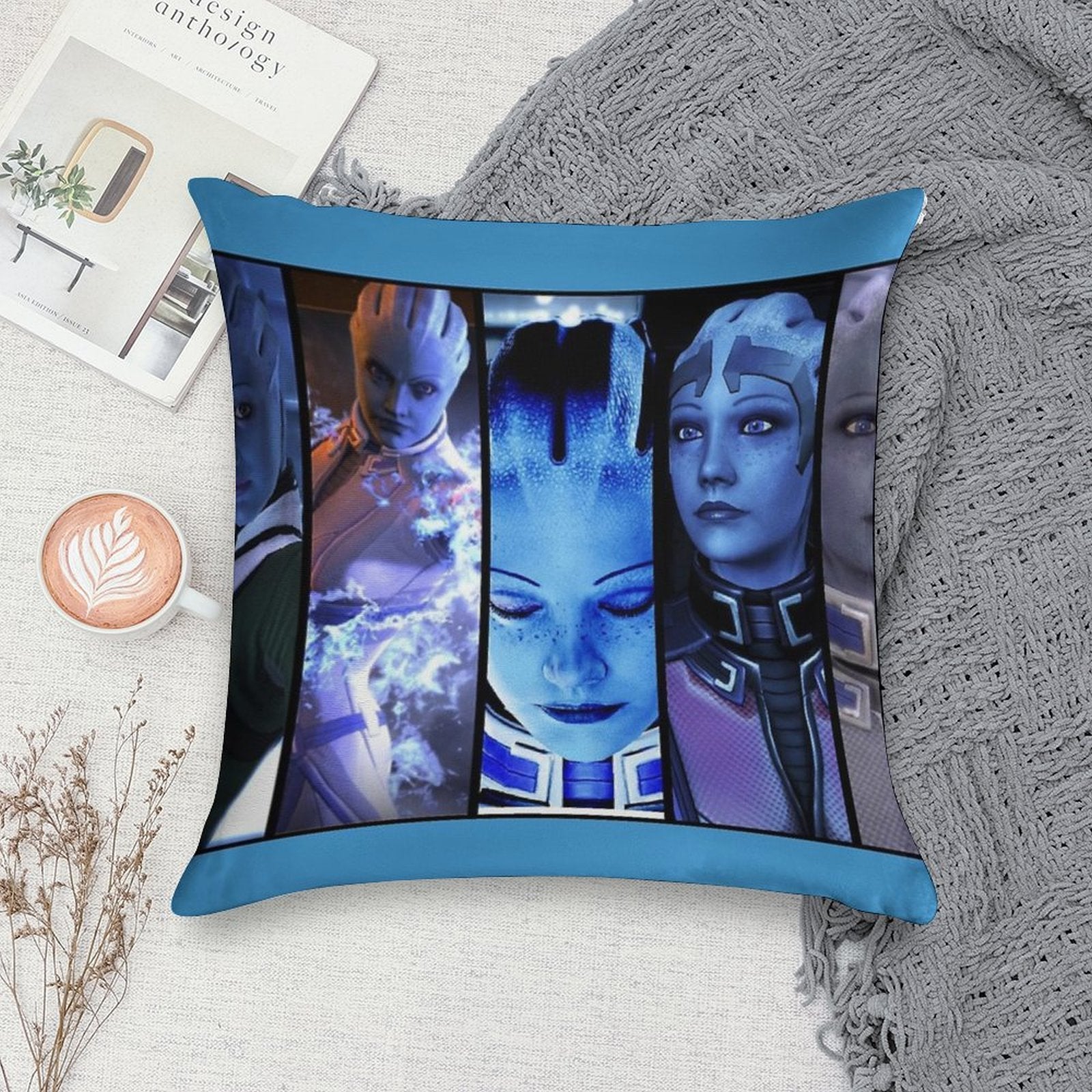 Mass Effect - Liara Soft Style Accent Throw Pillow