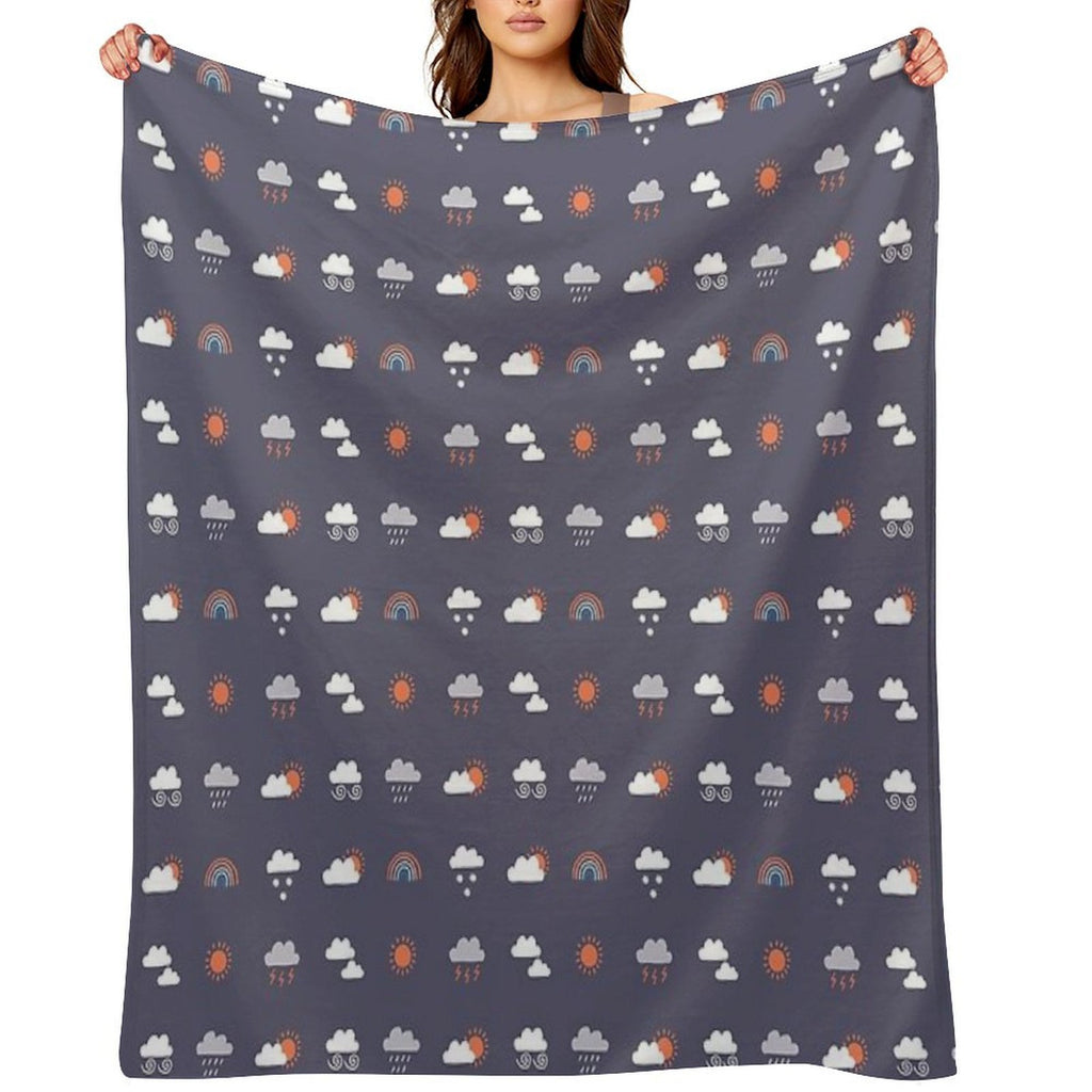 Weather Forecast - Gloomy Quick-dry Throw Blanket