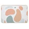 Color Pallete Organic Abstract Art Boho  Repositionable Bath Mat