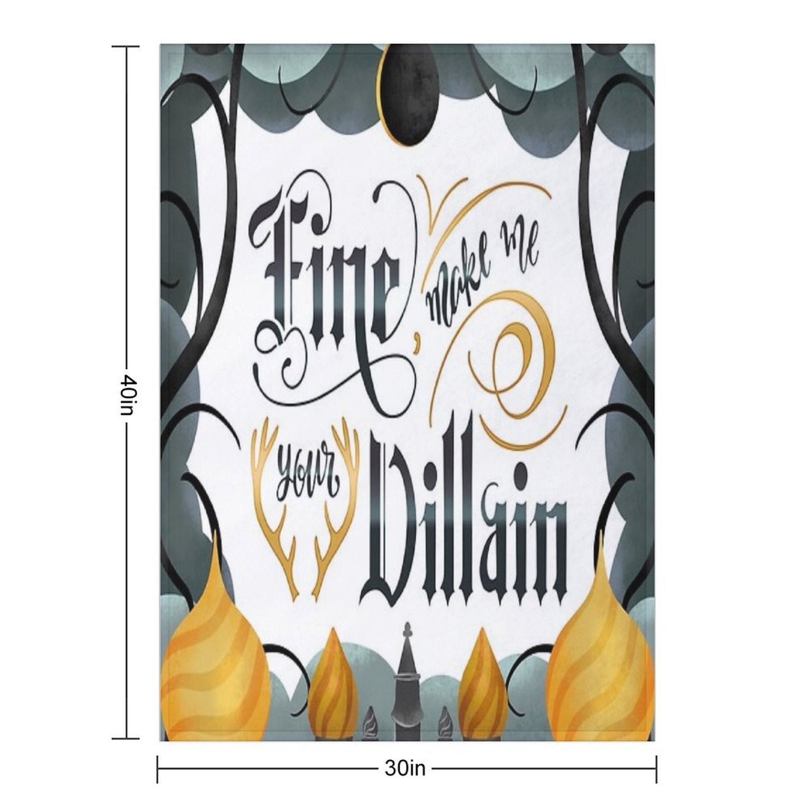 MAKE ME YOUR VILLAIN Eco-conscious Throw Blanket