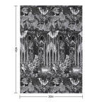 Dark Gothic Vampires Crypt Graves Bats Skulls Pattern by Moose Disco Lightweight Throw Blanket