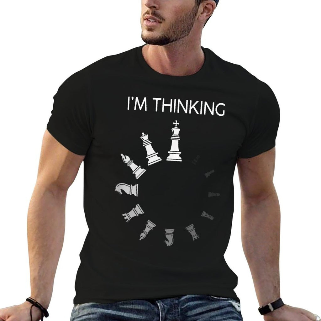 I Am Thinking Chess Pieces Im Thinking Chess Player Lover  Tagless Design T-Shirt