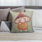 Pumpkin Halloween Mushroom Costume Soft Easy Maintenance Throw Pillow
