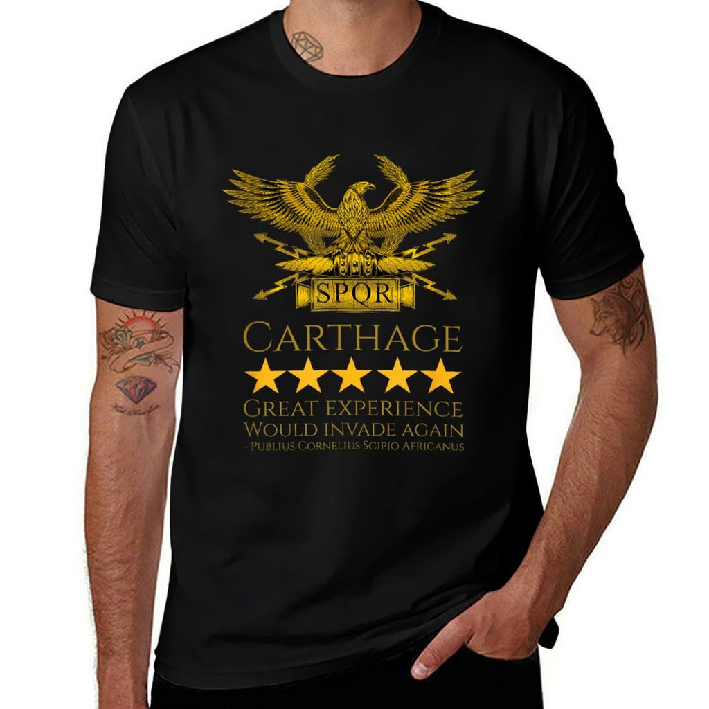 Scipio Africanus - Carthage - Ancient Rome History Meme SPQR  Slim-fit Cut T-Shirt