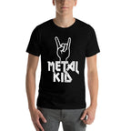 Metal Kid Apparel Co. Metal Head Heavy Black Death Metal Fan Music Gift  Ribbed Collar T-Shirt