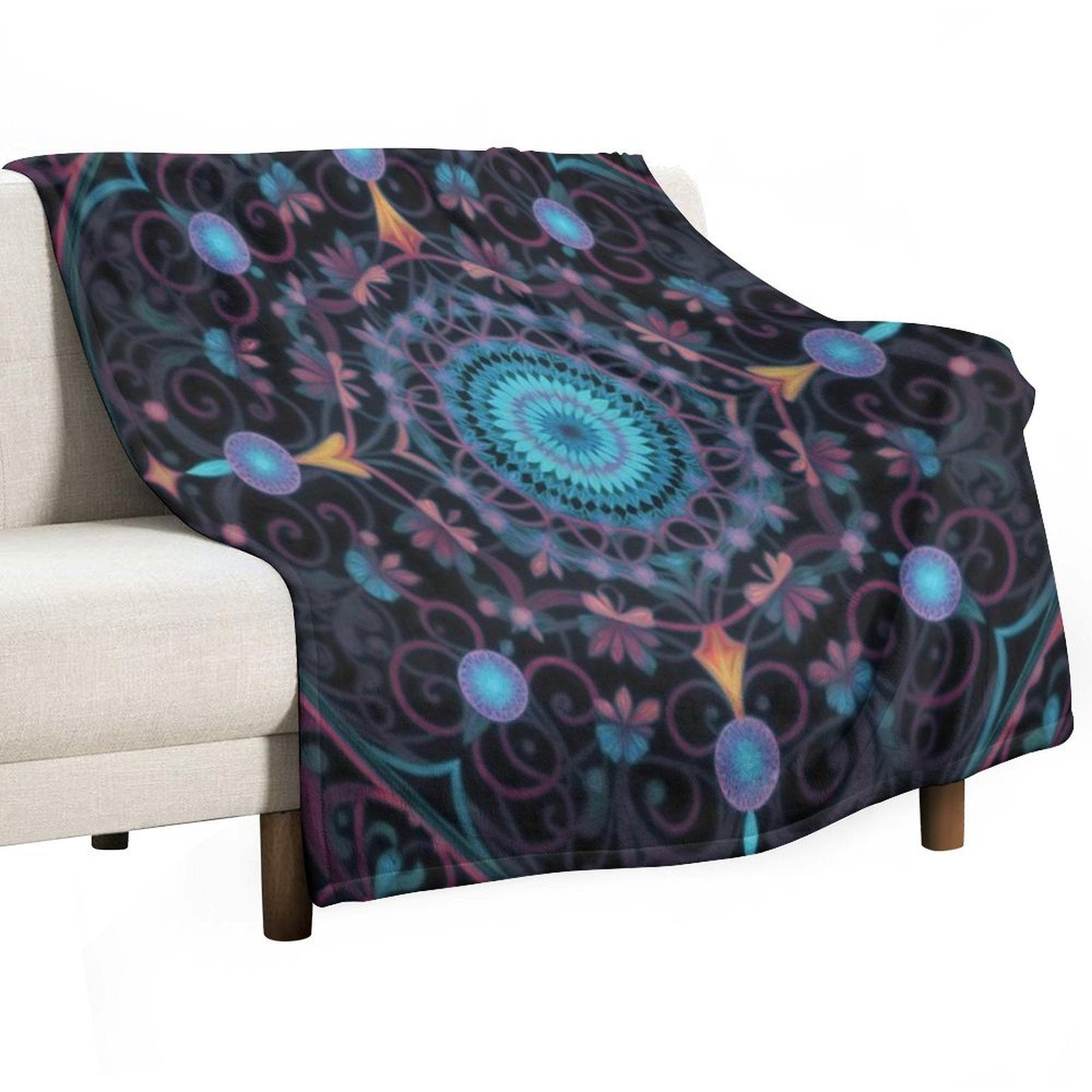 Kaleidoscopic Harmony Compact Throw Blanket