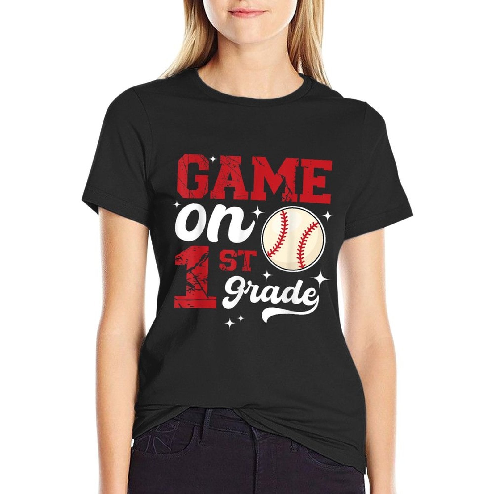 Funny Games On First Grade Baseball First Day Of School  Eco-friendly Material T-Shirt