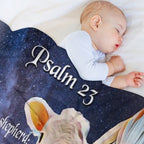 Psalm 23 Bible Verse Velvety-soft Throw Blanket