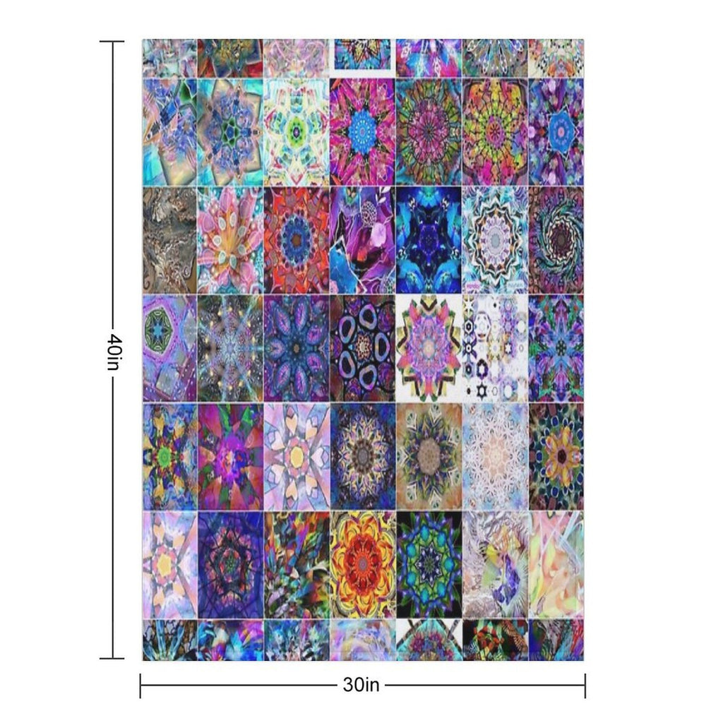 Kaleidoscope Patchwork Travel-friendly Throw Blanket