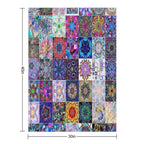 Kaleidoscope Patchwork Travel-friendly Throw Blanket