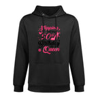 Womens 50 Year Old Girl Born 1973 50th Birthday Queen Adjustable Hood Hoodie