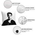 Paul Wesley Felt Soft Bedroom Essential Throw Pillow