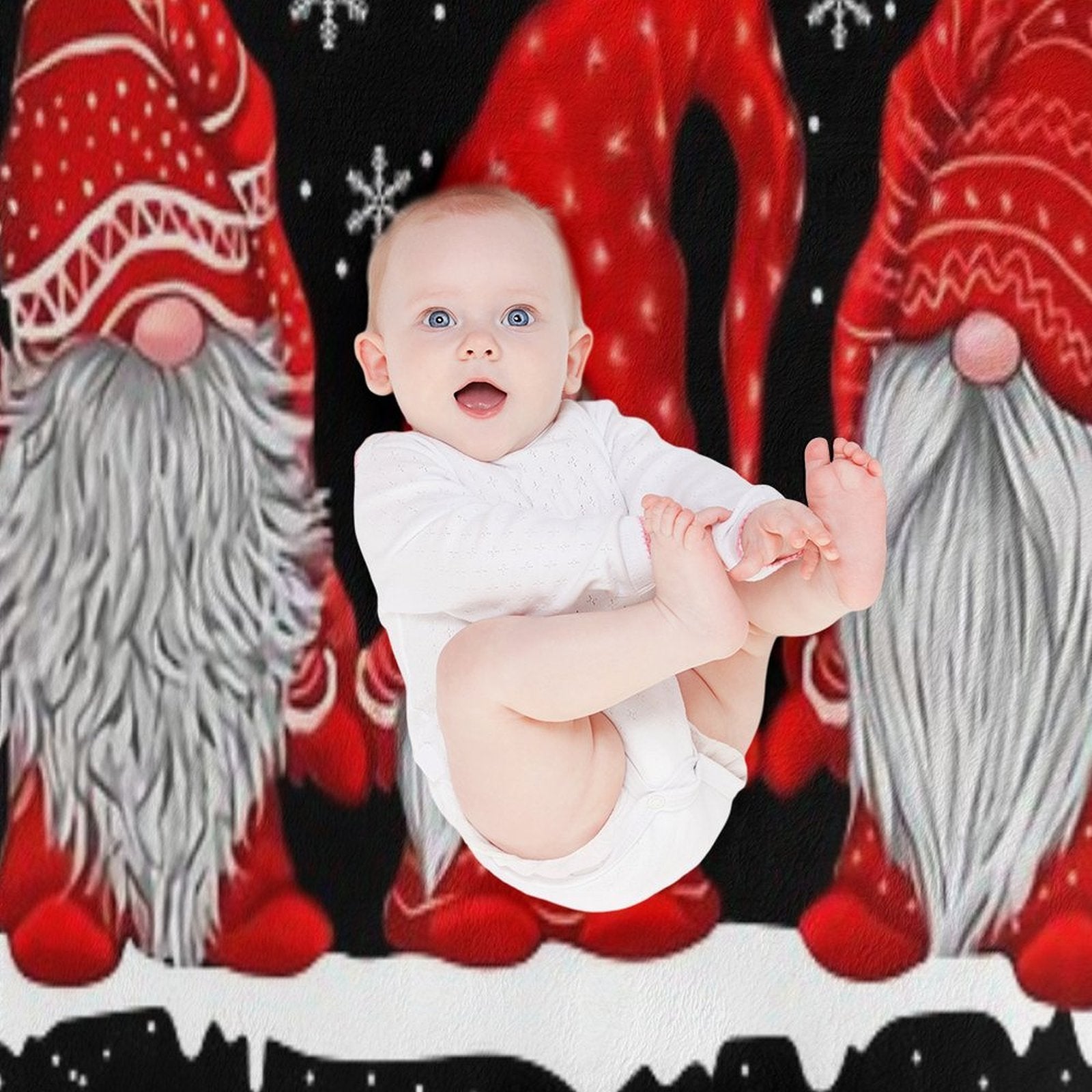 Just Hangin with My Gnomies Gnome Lover Machine-washable Throw Blanket