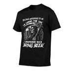 The Devil Whispered To Me - Grim Reaper Funny Beer  Trendy Pattern T-Shirt