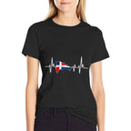 Heartbeat Design Dominican Republic  Odor-resistant T-Shirt