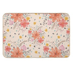 Floral Watercolor Bouquet Repeat Pattern  Non-Slip Bath Mat