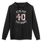 It&#39;s My 40th Birthday Baseball 40 Year Old Birthday Boy Mens Shrink-Resistant Hoodie