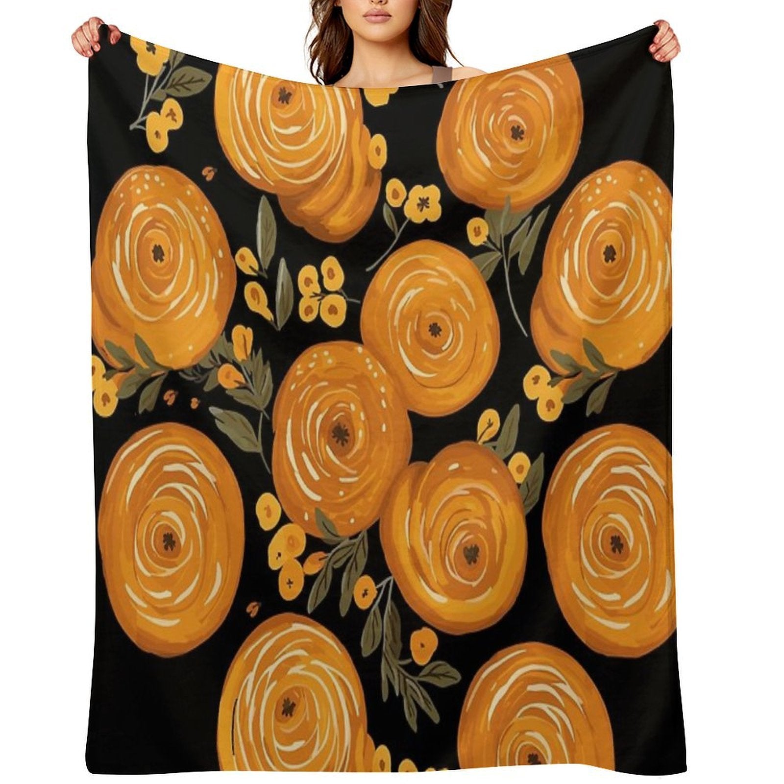 Honey Bun Wrinkle-free Throw Blanket