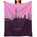 Blackpool England Skyline Machine-washable Throw Blanket