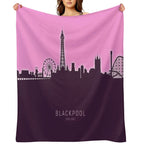 Blackpool England Skyline Machine-washable Throw Blanket