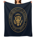 USA Presidential Seal Dark Blue Anti-pilling Throw Blanket