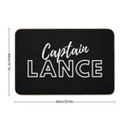 Captain Lance White Typography - Legends of Tomorrow  Repositionable Bath Mat