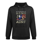 My Favorite Soldier Calls Me Aunt Proud Army Aunt Breathable Fabric Hoodie