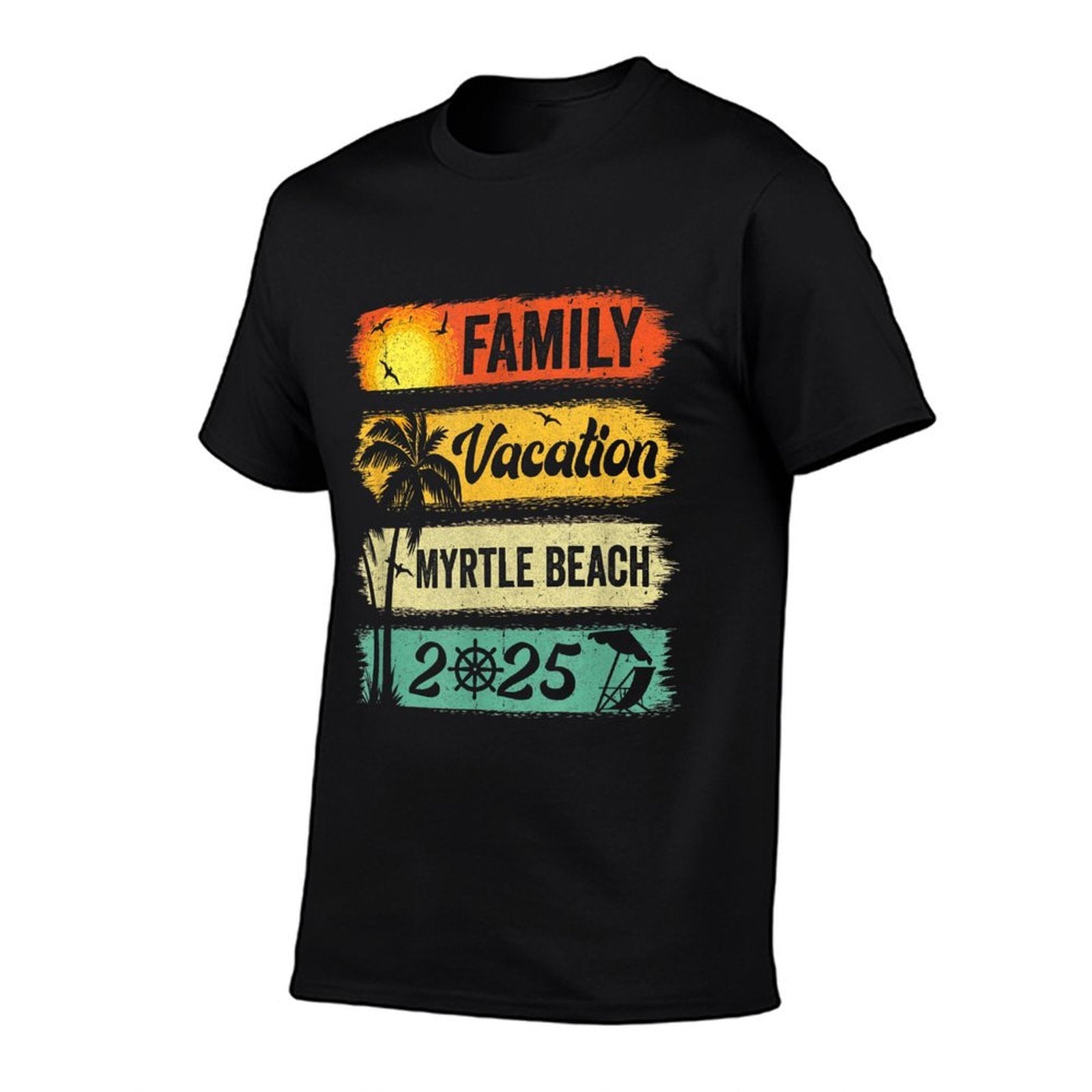 Family Myrtle Beach Vacation 2025 Funny Matching Group  Wrinkle-resistant T-Shirt