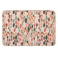 Snake Scales Pattern 03 - Floral Palette  Fade-Resistant Bath Mat