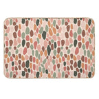 Snake Scales Pattern 03 - Floral Palette  Fade-Resistant Bath Mat