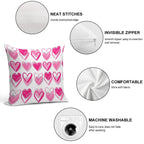 Pink Hearts Soft Style Accent Throw Pillow