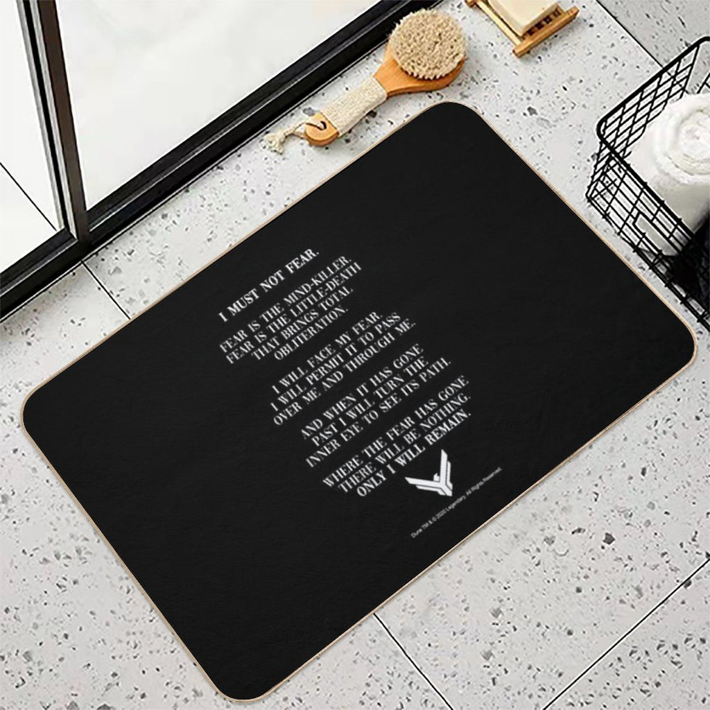 Litany Against Fear Dune 2020 Quote Durable Bath Mat